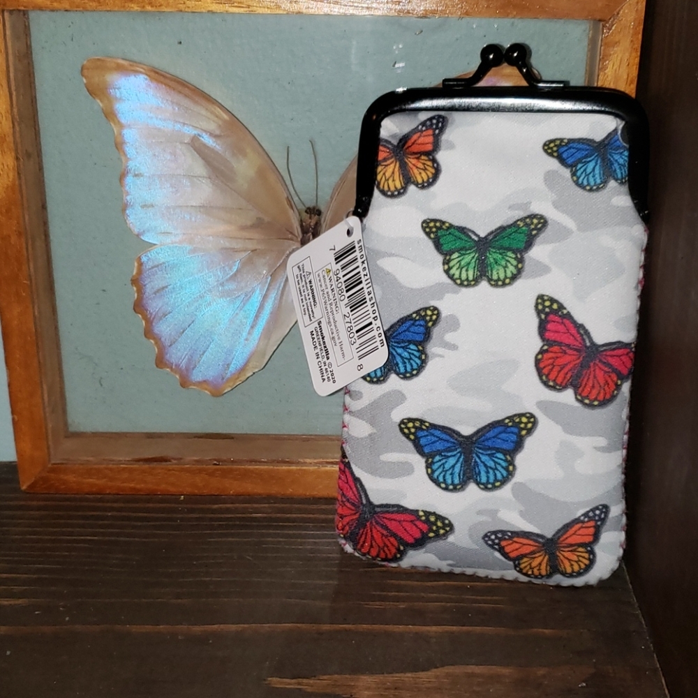 Hemp Butterfly Be Happy Cigarette Pouch Case Case - Picture 7 of 11